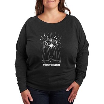 Plus Size Girls Night! Witches French Terry Long Sleeve Tee