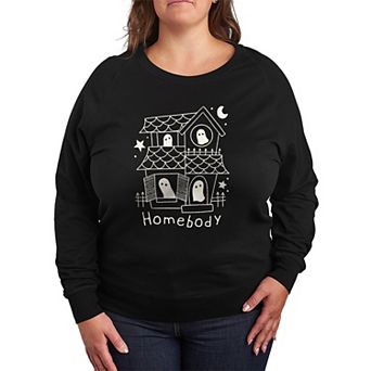 Plus Size Haunted House French Terry Long Sleeve Tee