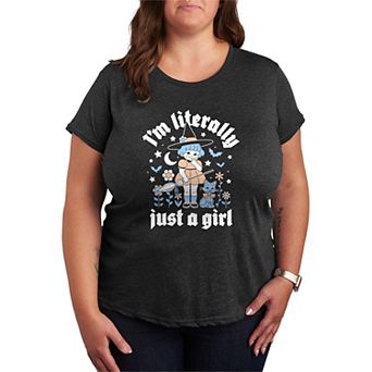 Plus Size I'm Literally Just A Girl Graphic Tee
