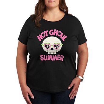 Plus Size Hot Ghoul Summer Graphic Tee