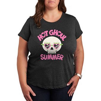 Plus Size Hot Ghoul Summer Graphic Tee