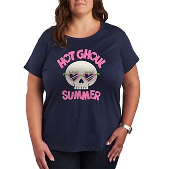 Plus Size Hot Ghoul Summer Graphic Tee