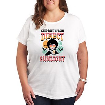 Plus Size Keep Away From Direct Sunlight Vampire Graphic Tee