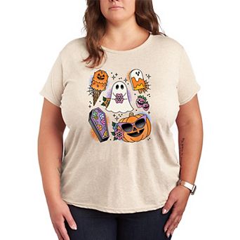 Plus Size Summerween Flash Tattoos Graphic Tee