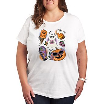 Plus Size Summerween Flash Tattoos Graphic Tee
