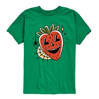 Boys 8-20 Summerween Strawberry Jack O' Lantern Graphic Tee