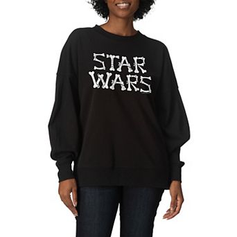 Women's Star Wars Bones Logo Oversized Fleece Crew Sweatshirt