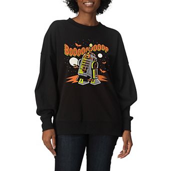 Women's Star Wars R2-D2 Boooop Oversized Fleece Crew Sweatshirt