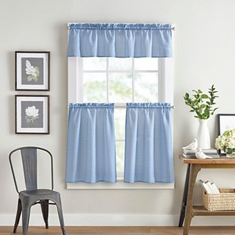 Curtainworks Gingham 3 pc Valance & Tiers Set