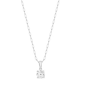 Diamond Essentials 1 Carat T.W. Round Lab Grown Diamond Solitaire Pendant Necklace