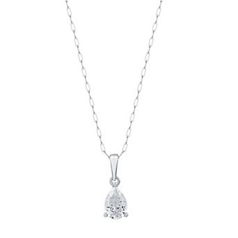 Diamond Essentials 1/2 Carat T.W. Pear Cut Lab Grown Diamond Pendant Necklace