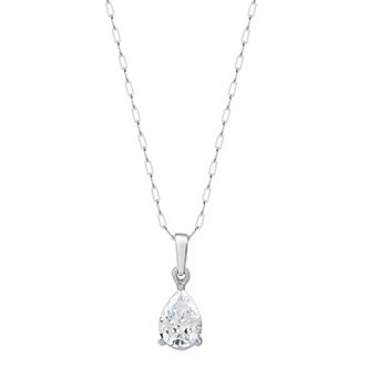 Diamond Essentials 1 Carat T.W. Lab Grown Diamond Pear Cut Pendant Necklace