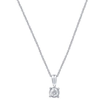 Diamond Essentials Sterling Silver 1/4 Carat T.W. Lab Grown Diamond Pendant Necklace