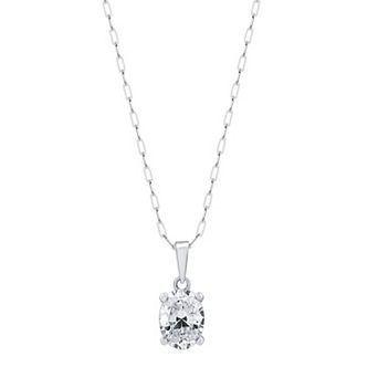 Diamond Essentials 1 Carat T.W Lab Grown Diamond Solitaire Pendant Necklace