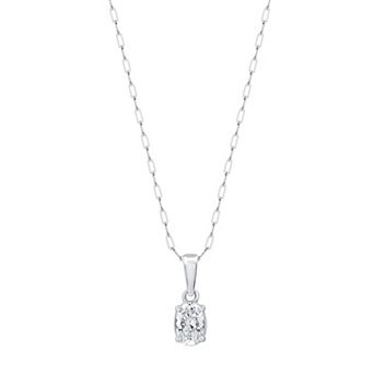 Diamond Essentials 1/2 Carat T.W Lab Grown Diamond Oval Cut Pendant Necklace