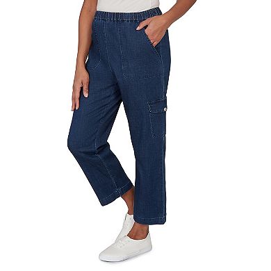 Women's Alfred Dunner Indigo Girls Pull-On Cargo Pocket Jeans