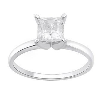 Diamond Essentials Sterling Silver 1 Carat T.W. Lab Grown Diamond Solitaire Ring