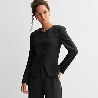 Juniors' SO® Collarless Blazer
