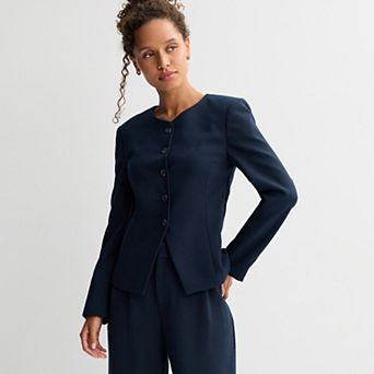 Juniors' SO® Collarless Blazer