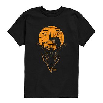 Boys 8-20 Marvel Boy's Spider-Man Haunted House Silhouette Graphic Tee