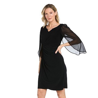Women's R&M Richards Rhinestone Neck Sheath Dress