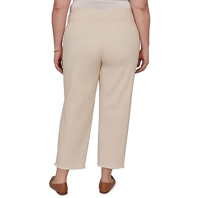 Plus Size Alfred Dunner Camden Market Tonal Floral Applique Ankle Jeans