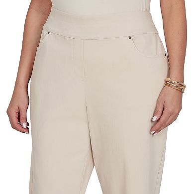 Plus Size Alfred Dunner Camden Market Natural Super Stretch Ankle Jeans