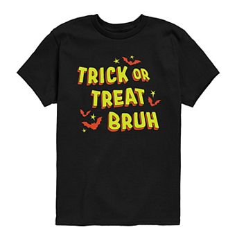 Boys 8-20 Boy's Trick Or Treat Bruh Graphic Tee