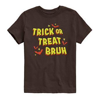 Boys 8-20 Boy's Trick Or Treat Bruh Graphic Tee