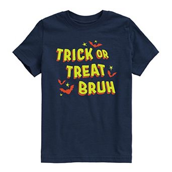 Boys 8-20 Boy's Trick Or Treat Bruh Graphic Tee