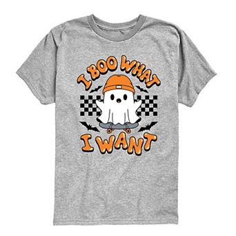 Boys 8-20 I Boo What I Want Skater Ghost Graphic Tee