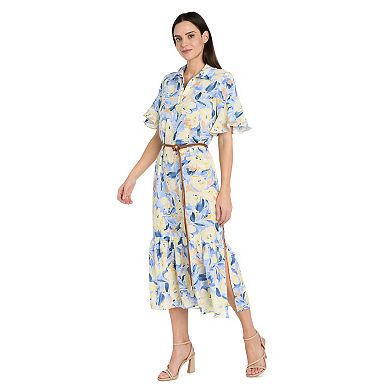 Petite R&M Richards Floral Midi Shirt Dress