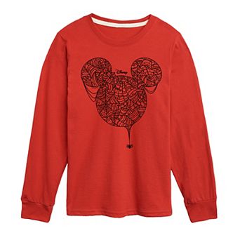 Boys 8-20 Disney's Mickey Mouse Head Spider Web Long Sleeve Graphic Tee