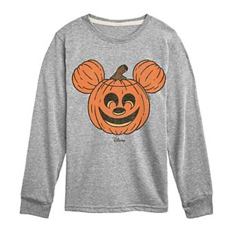 Boys 8-20 Disney's Mickey Mouse Distressed Pumpkin Long Sleeve Graphic Tee