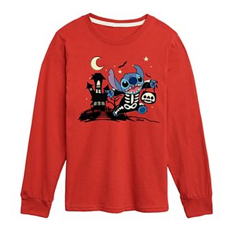 Boys 8-20 Disney's Lilo & Stitch Skeleton Trick-or-Treat Long Sleeve Graphic Tee