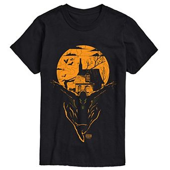 Big & Tall Marvel Spider-Man Haunted House Silhouette Graphic Tee