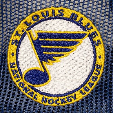Men's Mitchell & Ness Blue St. Louis Blues Head Coach Trucker Adjustable Hat