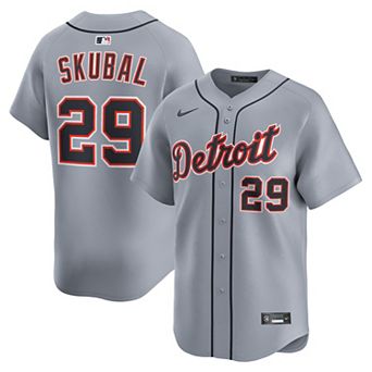 Men's Nike Tarik Skubal Gray Detroit Tigers Road Limited Jersey
