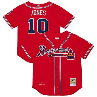Men's Mitchell & Ness Chipper Jones Red Atlanta Braves 2006 Cooperstown Collection Authentic Jersey