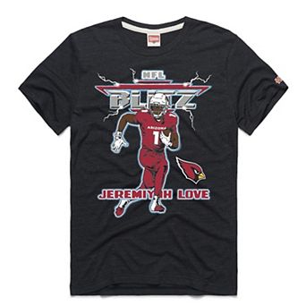 Unisex Homage Jeremiyah Love Charcoal Arizona Cardinals NFL Blitz Tri-Blend T-Shirt