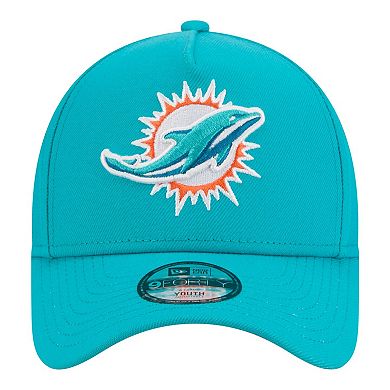 Youth New Era Aqua Miami Dolphins 9FORTY A-Frame Adjustable Hat