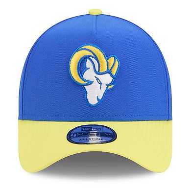 Men's New Era Royal/Gold Los Angeles Rams A-Frame 9FORTY Adjustable Hat