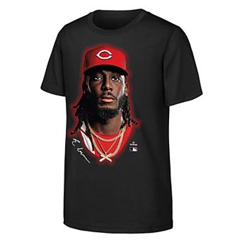 Youth Outerstuff Elly De La Cruz Black Cincinnati Reds Headliner T-Shirt