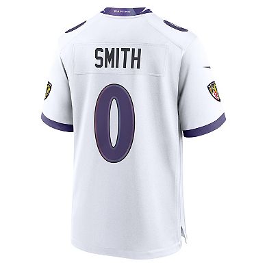 Men's Nike Roquan Smith White Baltimore Ravens Game Jersey