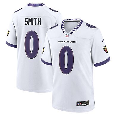 Men's Nike Roquan Smith White Baltimore Ravens Game Jersey