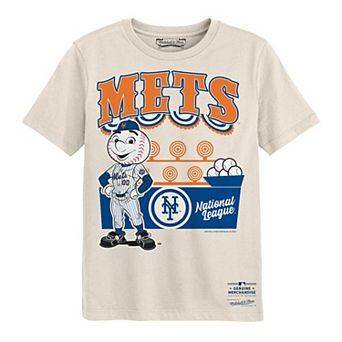 Preschool Mitchell & Ness Cream New York Mets Step Back Up T-Shirt