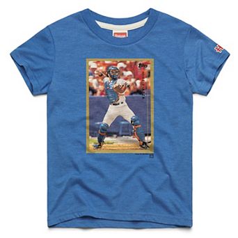 Youth Homage Mike Piazza Royal New York Mets Topps Baseball Card Tri-Blend T-Shirt