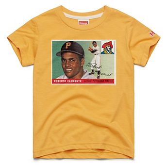 Youth Homage Roberto Clemente Gold Pittsburgh Pirates Topps Baseball Card Tri-Blend T-Shirt
