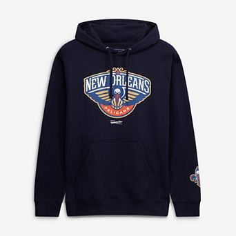 Men's Mitchell & Ness Navy New Orleans Pelicans Fleece Hoodie
