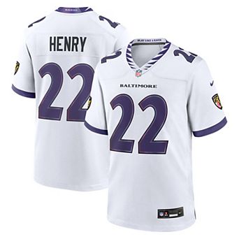Men's Nike Derrick Henry White Baltimore Ravens Game Jersey